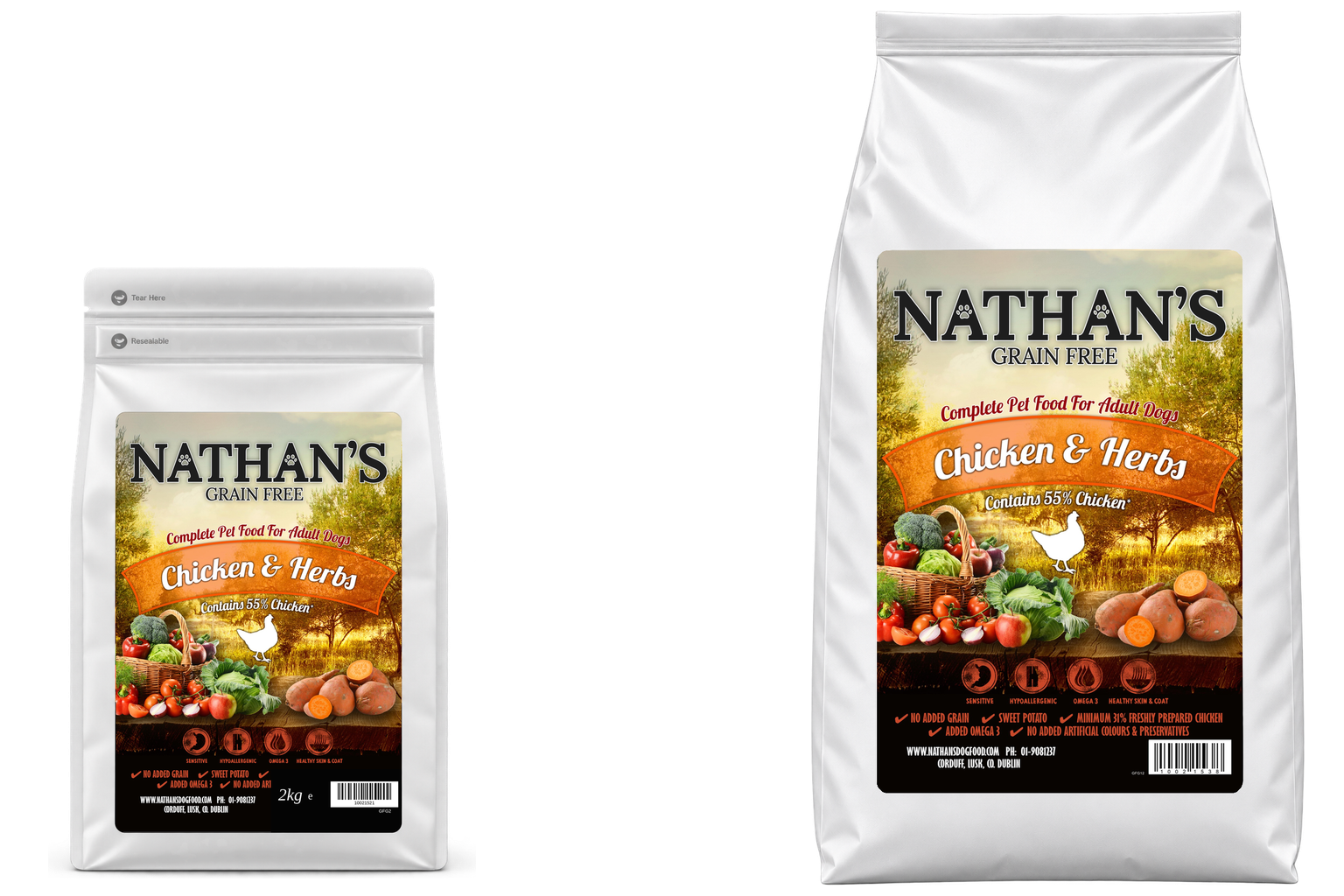 Nathan's Chicken & Herbs bags