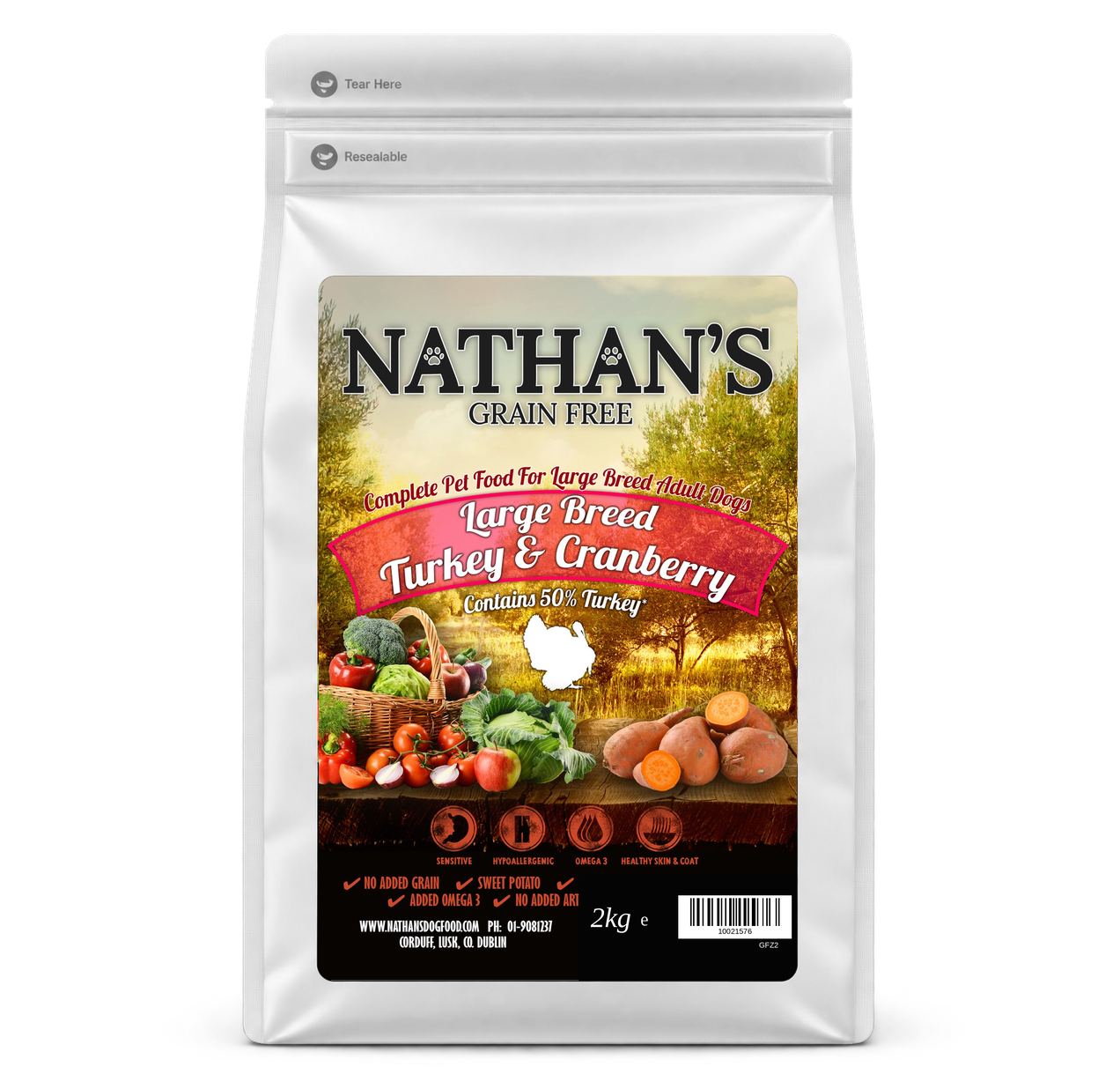 Large Breed Turkey and Cranberry 2kg bag