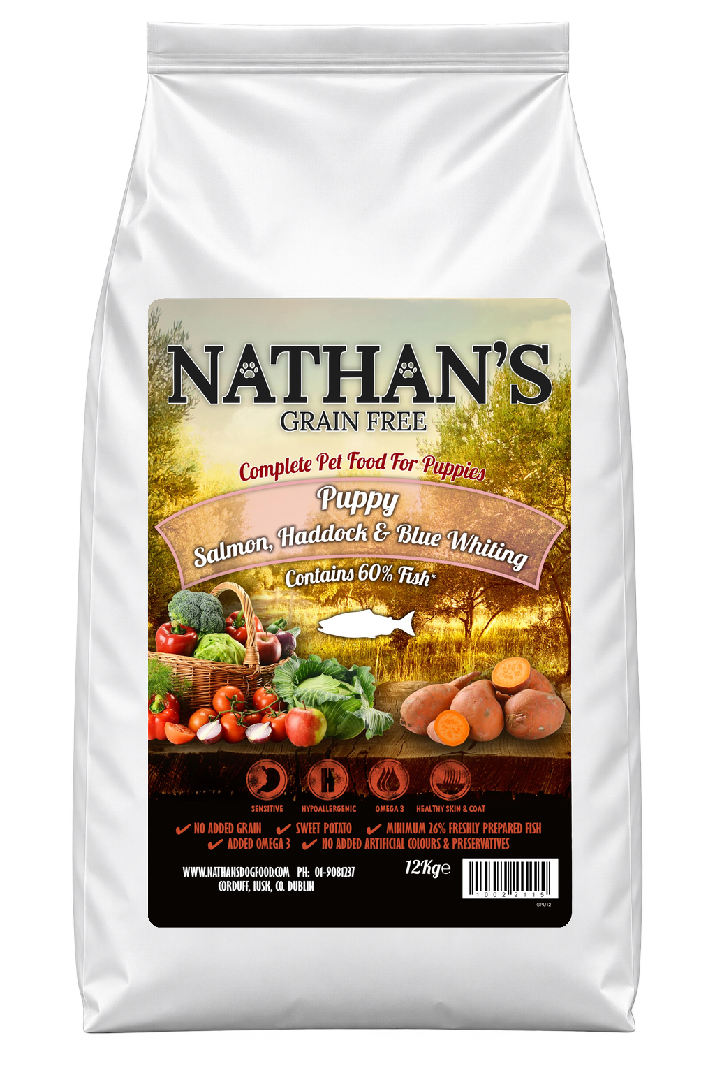Puppy Salmon Haddock and White Fish 12kg bag