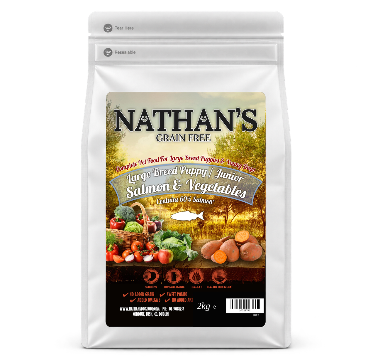 Large Breed Puppy Salmon and Vegetables 2kg bag