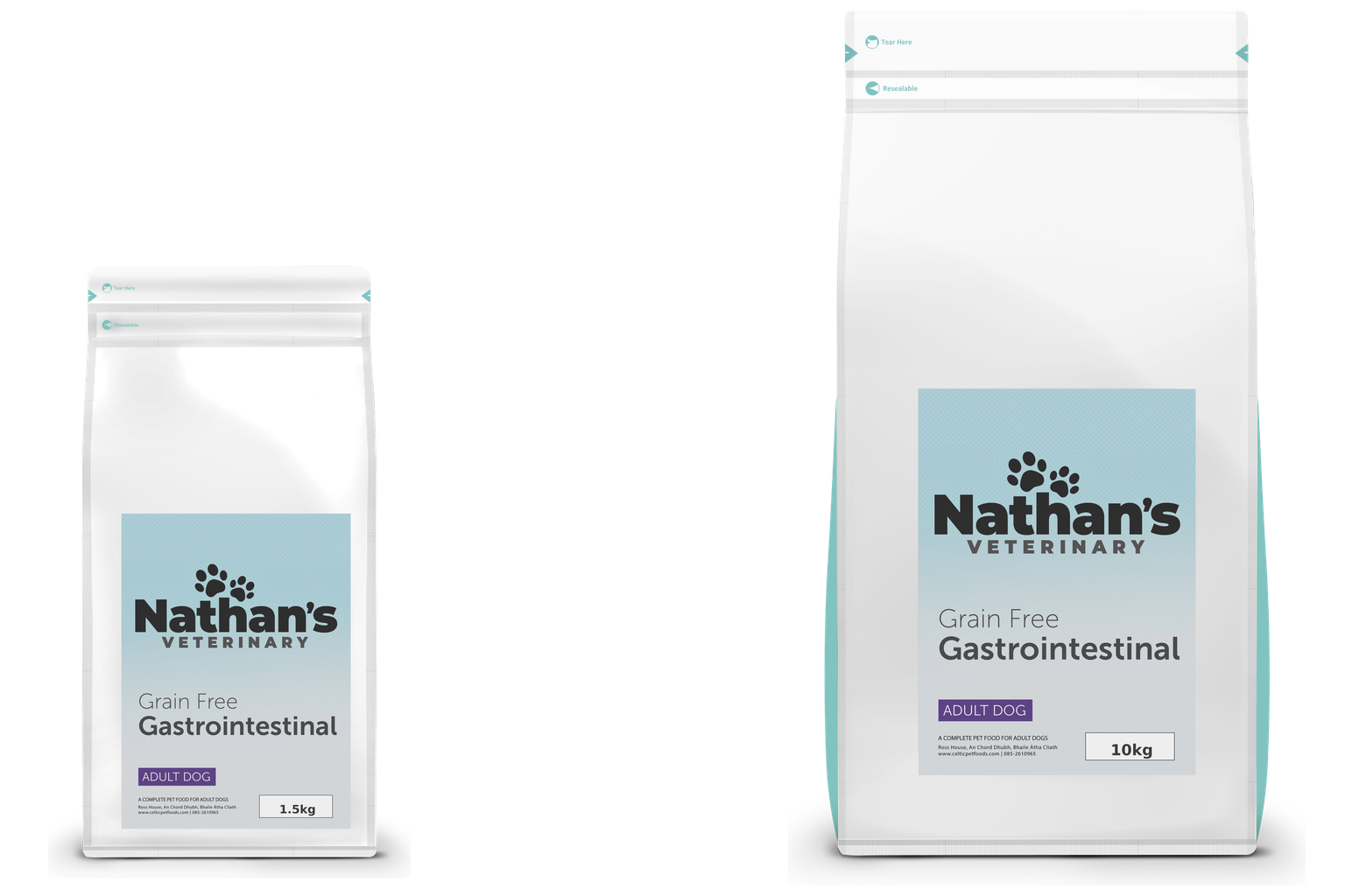 Nathan's Veterinary Gastrointestinal in two pack sizes